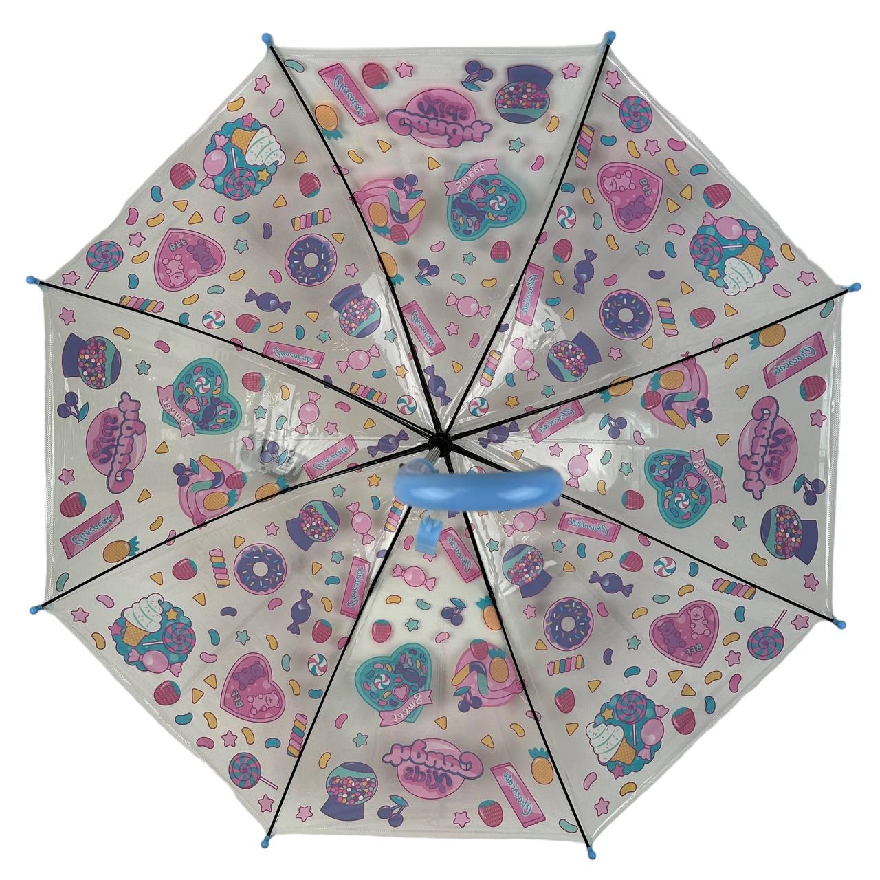 Женский складной зонтик полуавтомат Fiaba 74 см голубая - фото 5