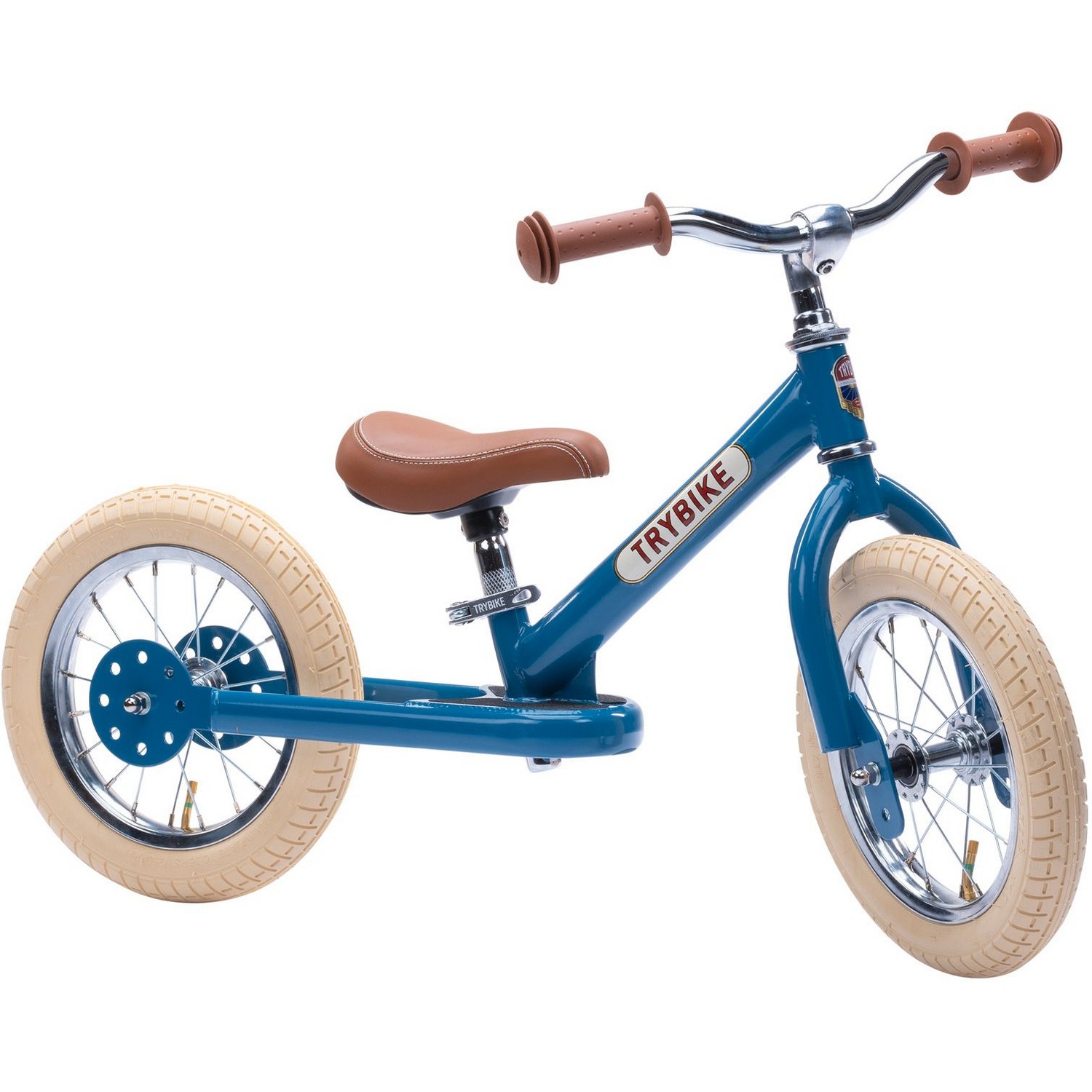 Двоколісний балансуючий велосипед Trybike steel 2 в 1, синій (TBS-2-BLU-VIN) - фото 1