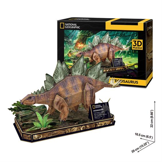 Тривимірна головоломка-конструктор CubicFun National Geographic Dino, Стегозавр (DS1054h) - фото 3