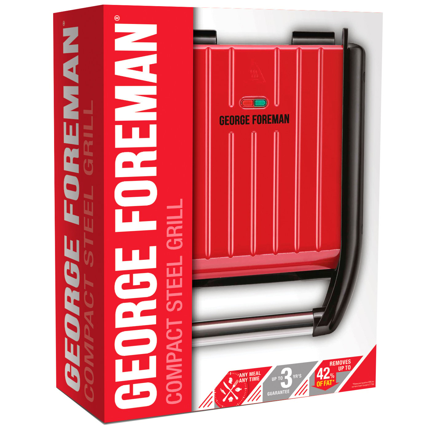 Електрогриль George Foreman Compact Steel Grill (25030-56) - фото 7