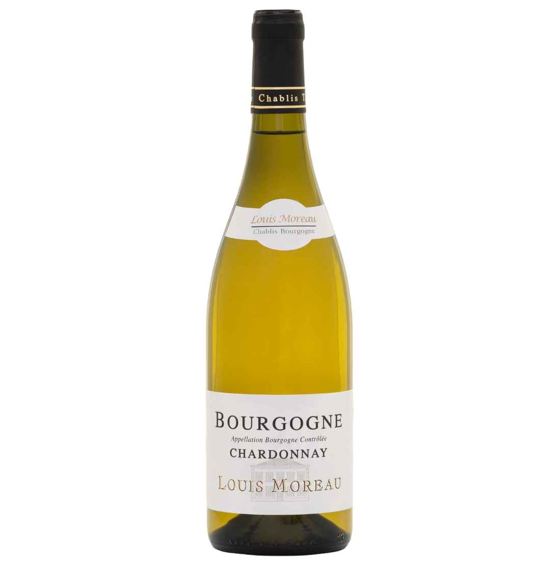 Вино Domaine Louis Moreau Bourgogne Chardonnay, белое, сухое, 12,5%, 0,75 л (37489) - фото 1
