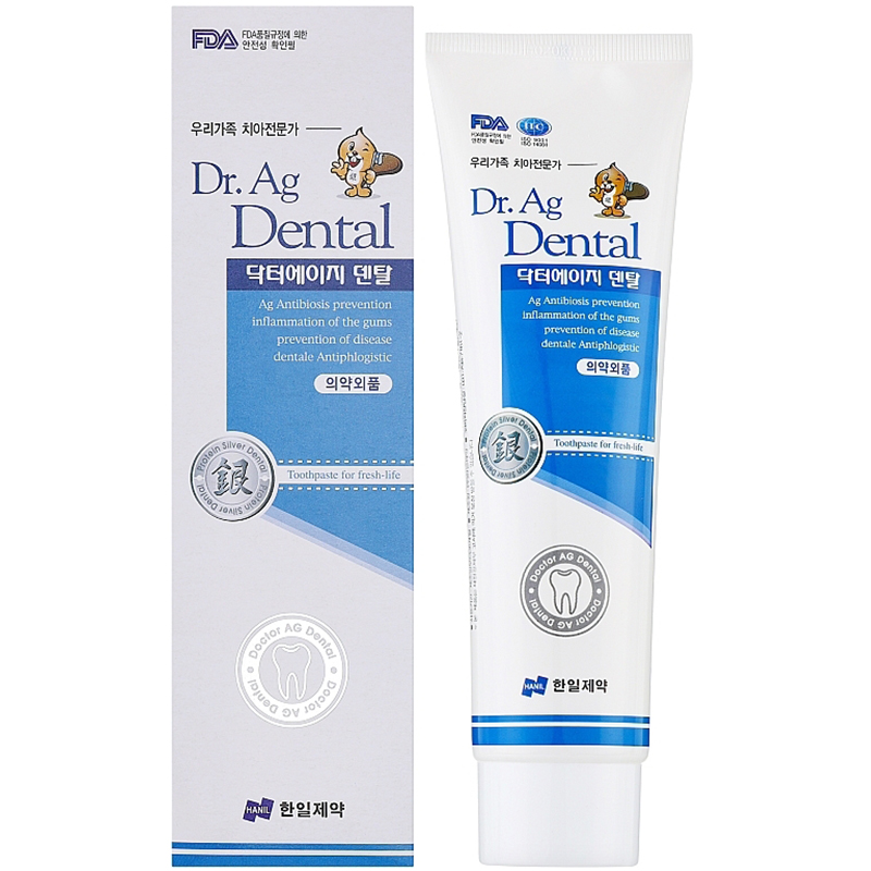 Зубна паста Hanil Dr. Ag Dental Toothpaste зі сріблом та м'ятою 180 г - фото 2