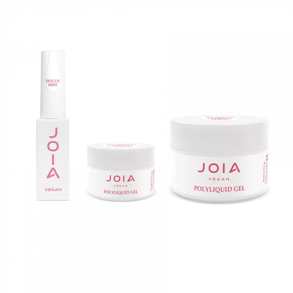 Жидкий гель для укрепления и моделирования Joia vegan PolyLiquid gel Delicate White 50 мл - фото 5
