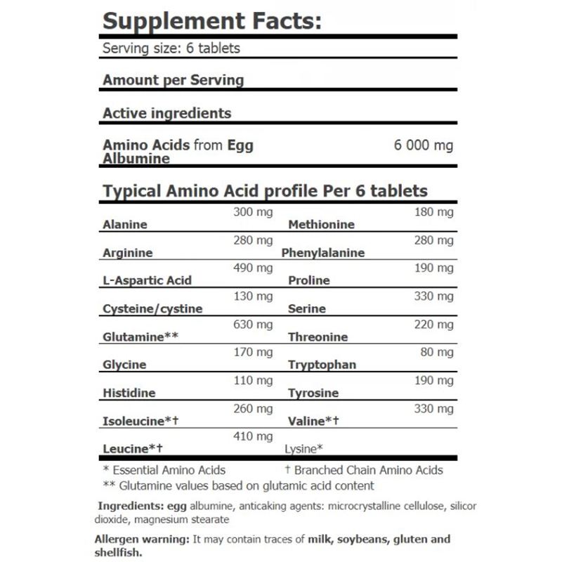 Аминокислоты яичного белка Amix EGG Amino 6000 120 таблеток - фото 2