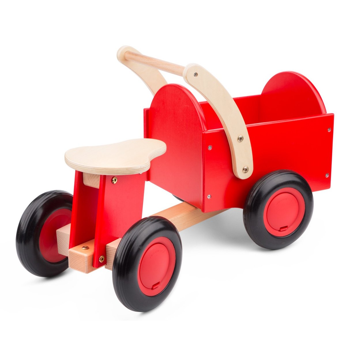 Велосипед-перевозчик New Classic Toys, деревянный, красный (11400) - фото 1