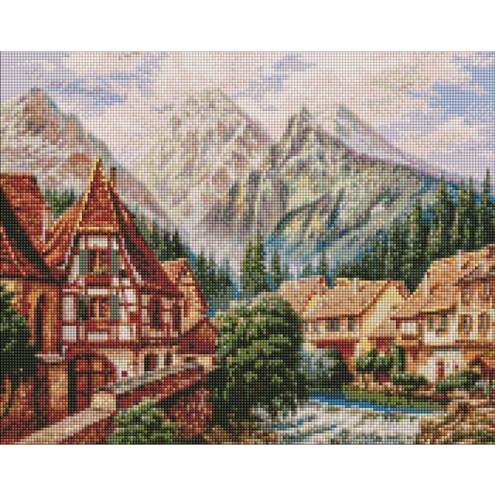 Алмазная мозаика Ideyka Поселок в горах ©Сергей Лобач AMO7346 40х50 см - фото 1
