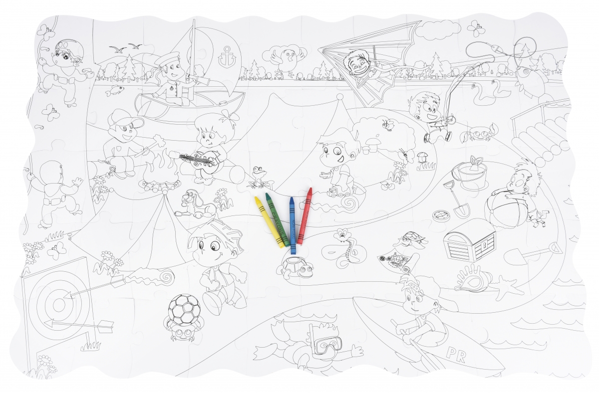 Пазл-раскраска Same Toy Солнечный пляж, 50 элементов (2031Ut) - фото 3