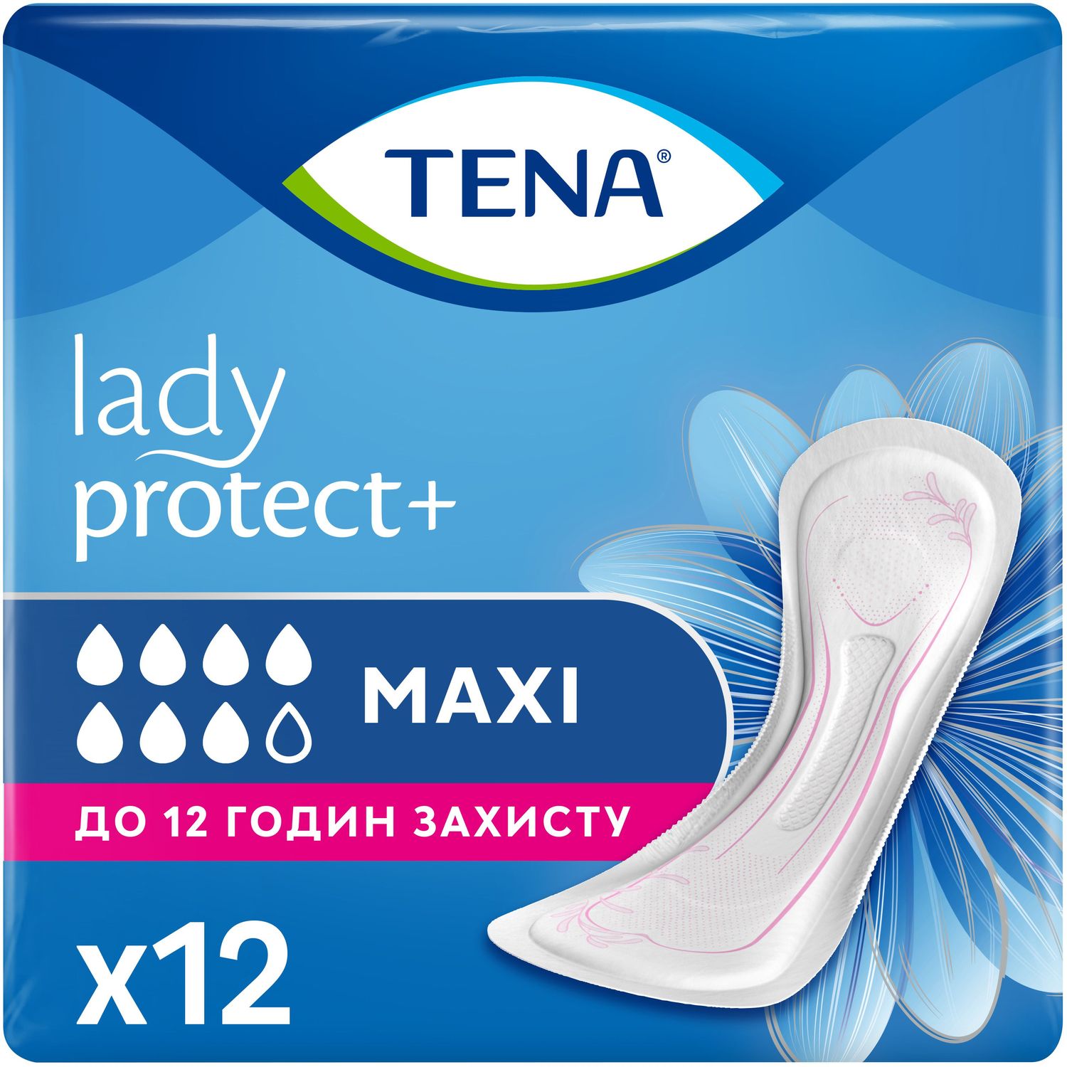 Фото - Гігієнічна прокладка Tena Урологічні прокладки  Lady Protect Maxi 7 крапель 12 шт. 