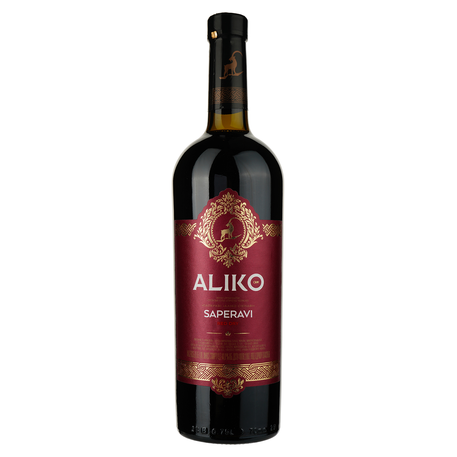 Вино Aliko Саперави, красное, сухое, 9,7-14%, 0,75л - фото 1