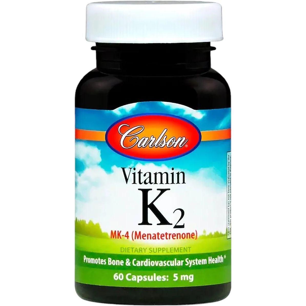 Вітамін К2 MK-4 Менатетренон Carlson Vitamin K2 Menatetrenone 5 мг 60 капсул - фото 1