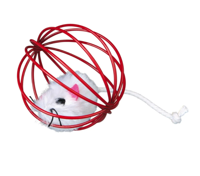 Іграшка для котів Trixie М'яч з мишкою, 6 см, в асортименті (4115_1шт) - фото 4