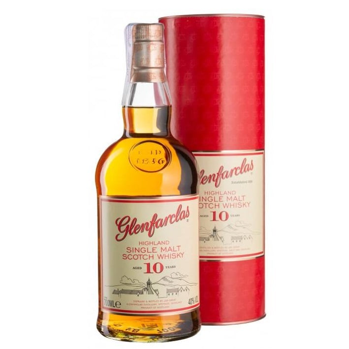Виски Glenfarclas Single Malt 10 yo, в подарочной упаковке, 40%, 0,7 л (320427) - фото 1