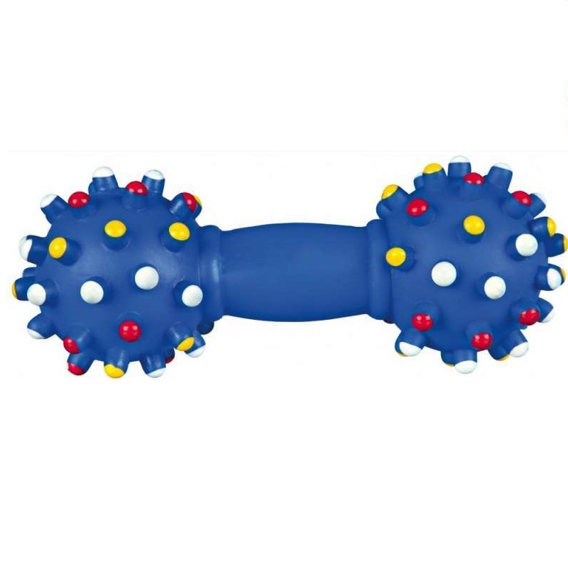 Іграшка для собак Trixie Гантель голчаста з пищалкою, 14,5 см, в асортименті (3357) - фото 3
