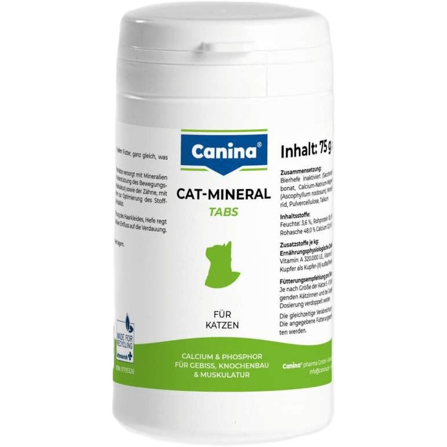 Поливитаминный комплекс для котов Canina Cat-Mineral Tabs, 150 таблеток - фото 1
