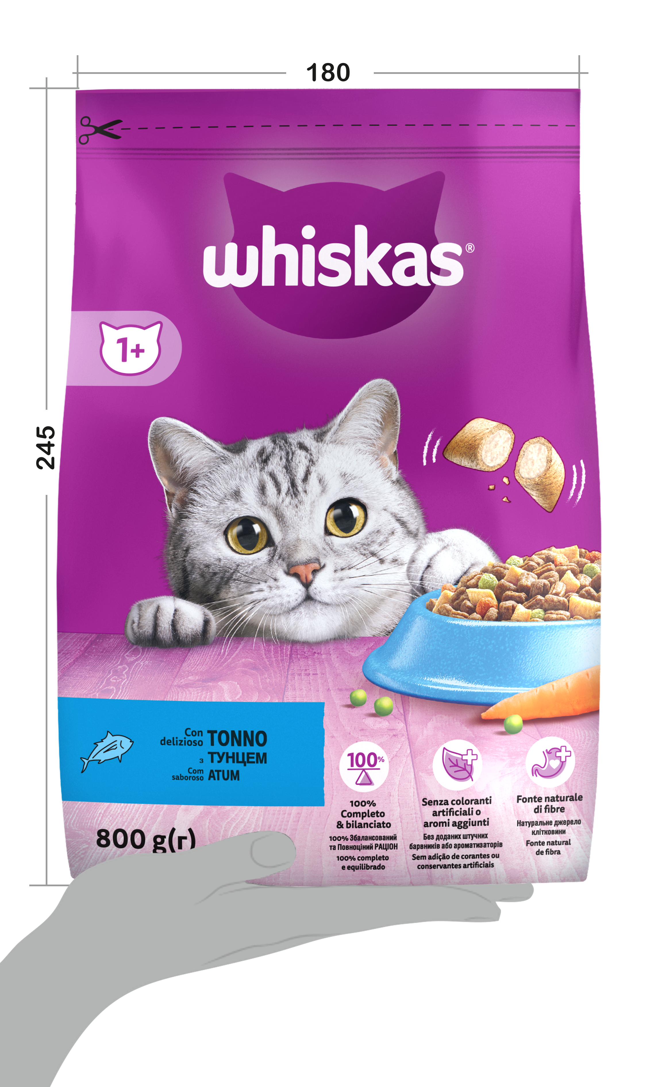 Сухой корм для кошек Whiskas, с тунцом, 800 г - фото 6