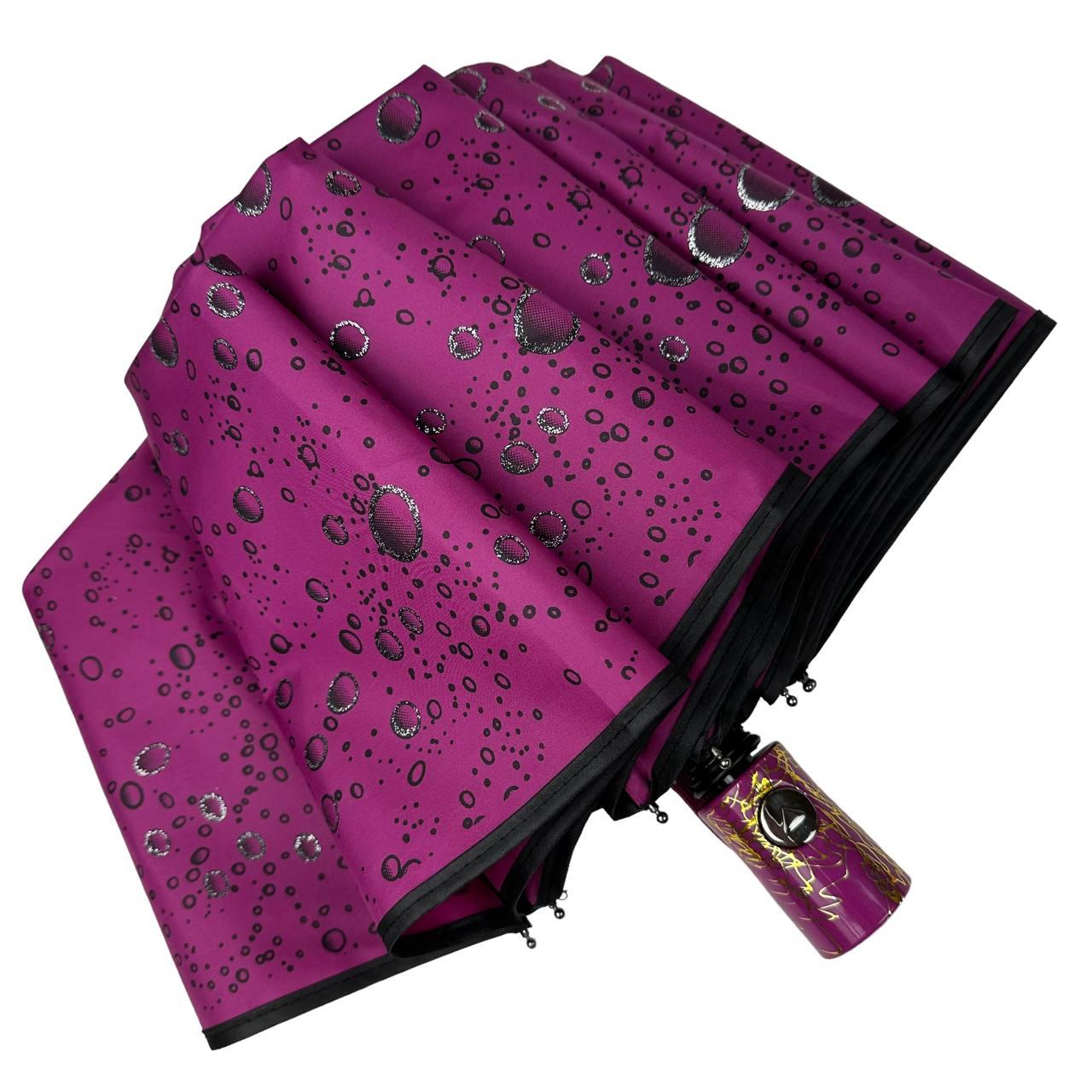 Женский складной зонтик полуавтомат Toprain 99 см розовый - фото 4