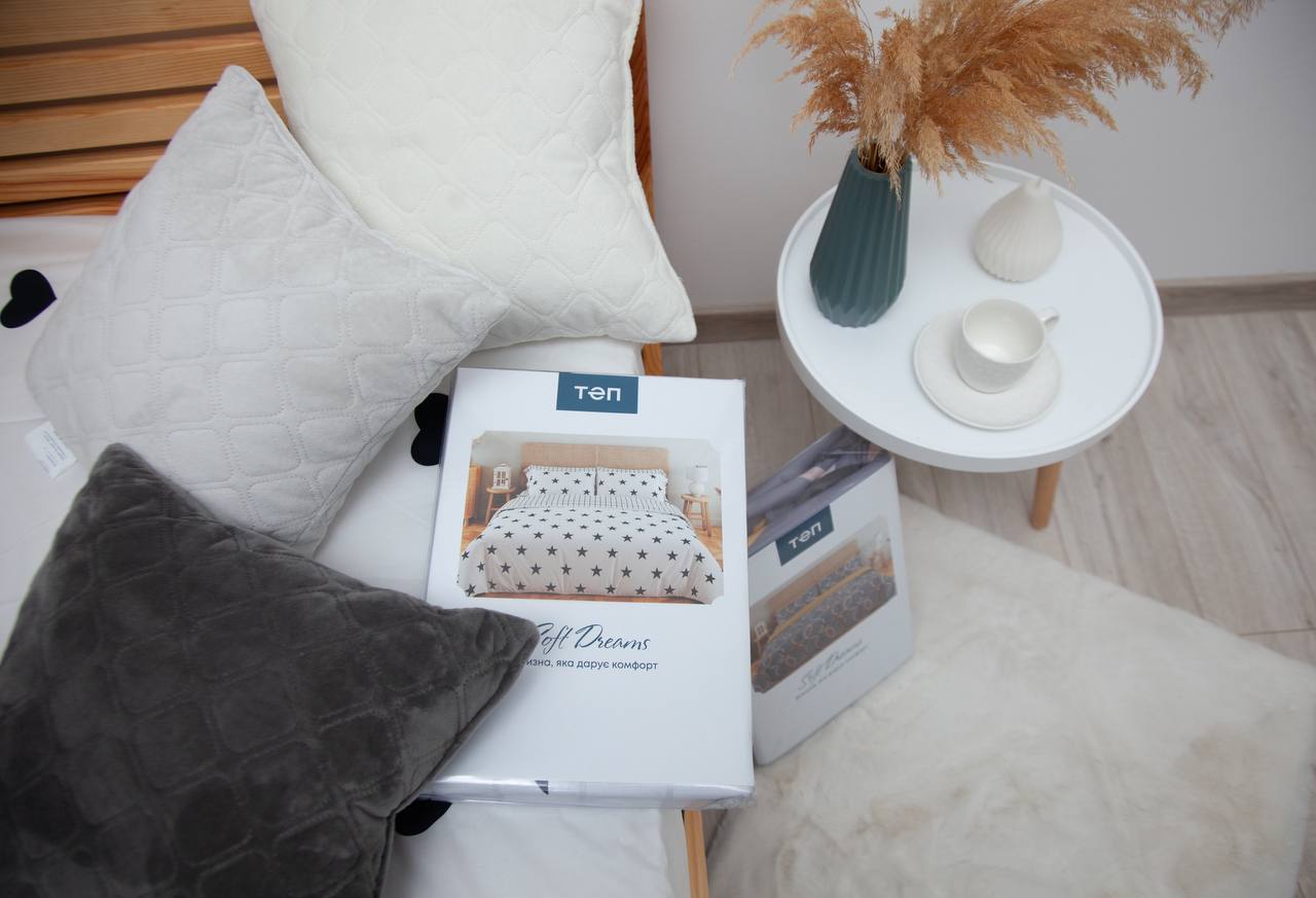 Комплект постельного белья ТЕП Soft dreams Rhombus двуспальный серый с бежевым (2-03858_25502) - фото 5
