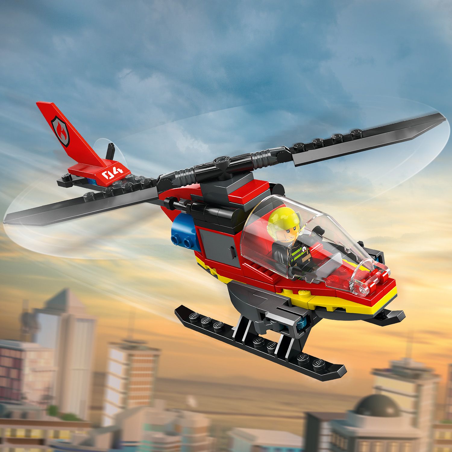 Конструктор LEGO City Пожежний рятувальний гелікоптер 85 деталей (60411) - фото 6
