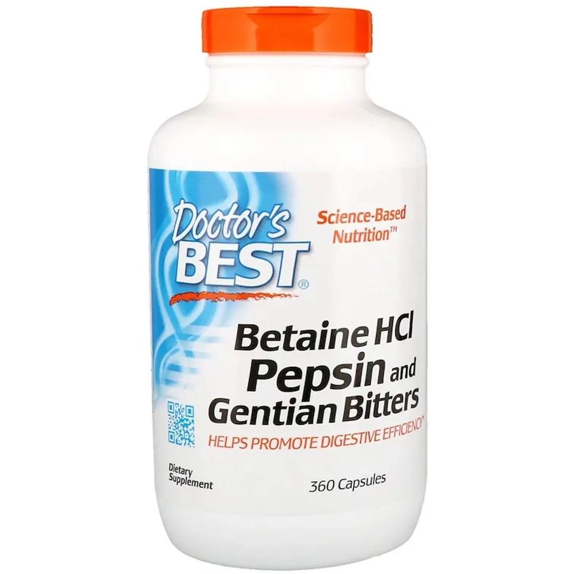 Бетаин HCL и пепсин Doctor's Best Betaine HCL & Pepsin 360 капсул - фото 1