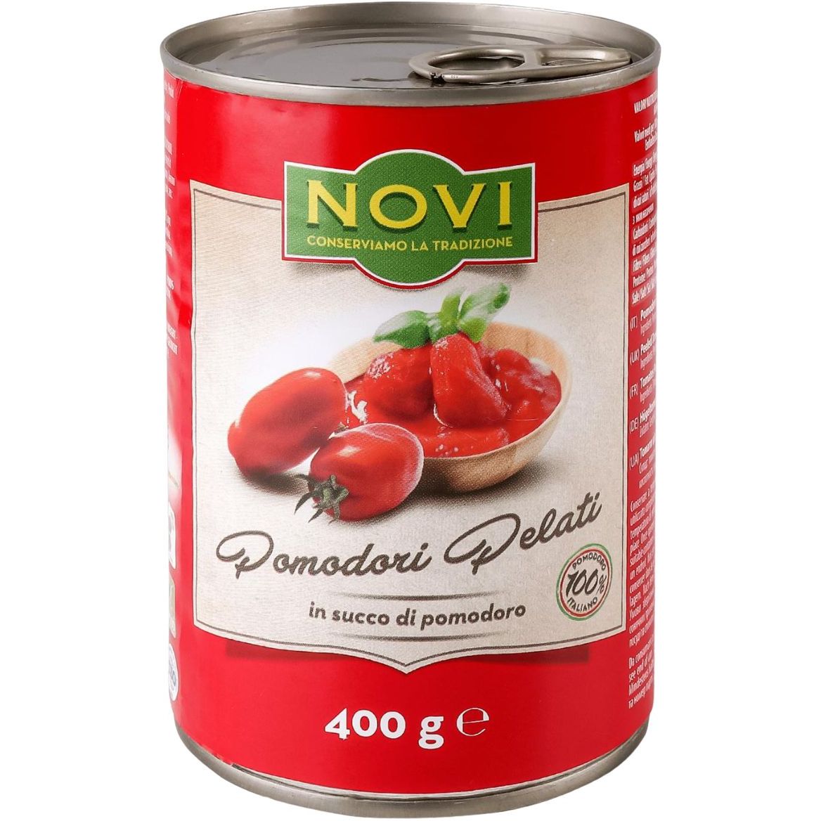 Томати Novi цілі очищені у томатному соку 400 г ( 917080) - фото 1