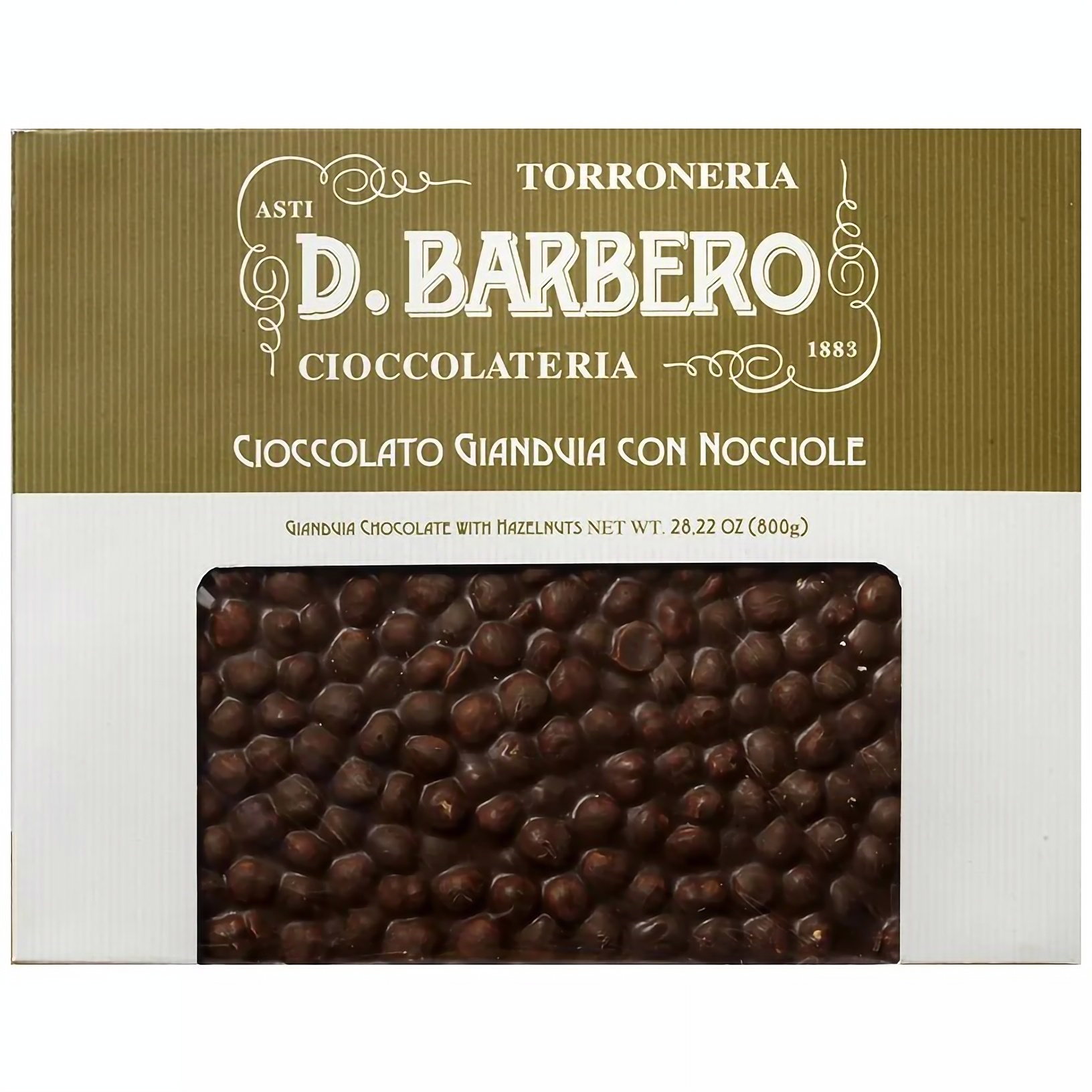 Шоколад молочный D.Barbero Джандуя с фундуком из Пьемонта 30% 800 г - фото 1