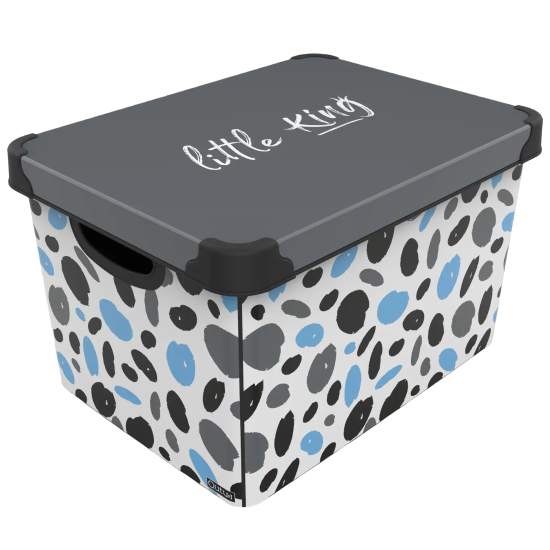 Коробка Qutu Style Box Little King, 20 л, 41х30х24см, белый с черным (STYLE BOX с/к LITTLEKING  20л.) - фото 1