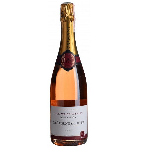 Вино игристое Domaine de Savagny Cremant Du Jura, розовое, брют, 11,5%, 0,75 л - фото 1