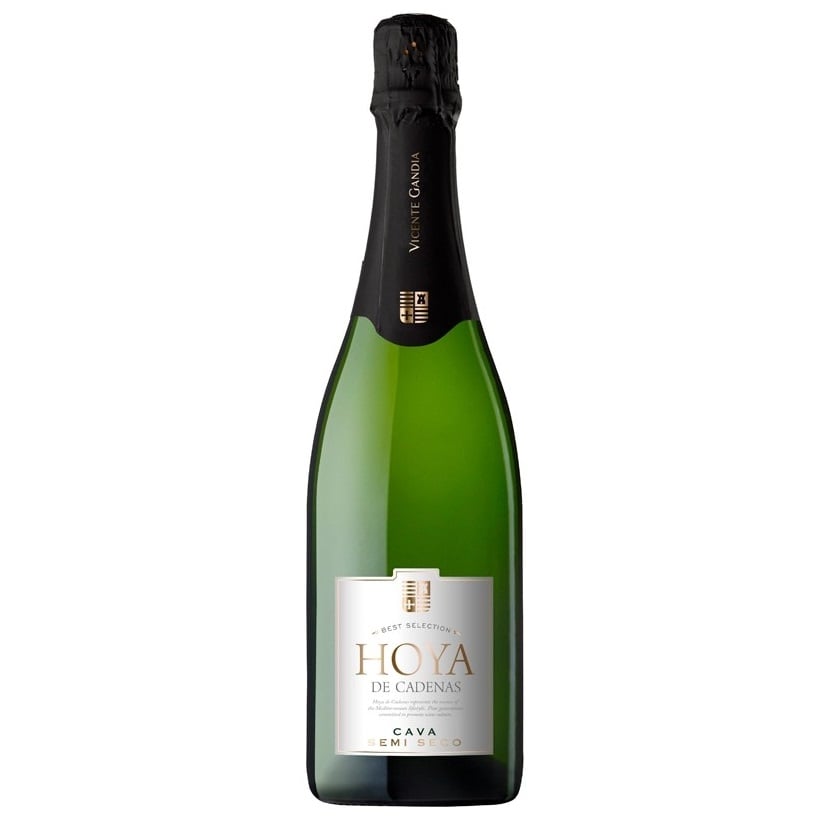 Вино игристое Hoya de Cadenas Cava Semi Seco, белое, полусухое, 11,5%,0,75 л - фото 1