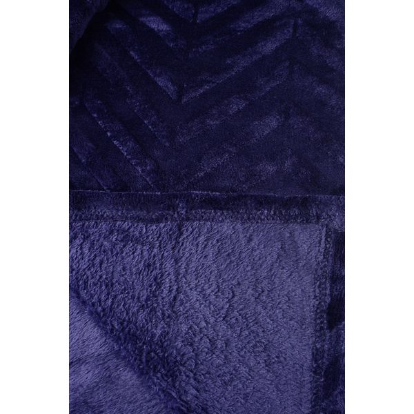 Плед Soho Zigzag, 220х200 см, темно-синий (1217К) - фото 2