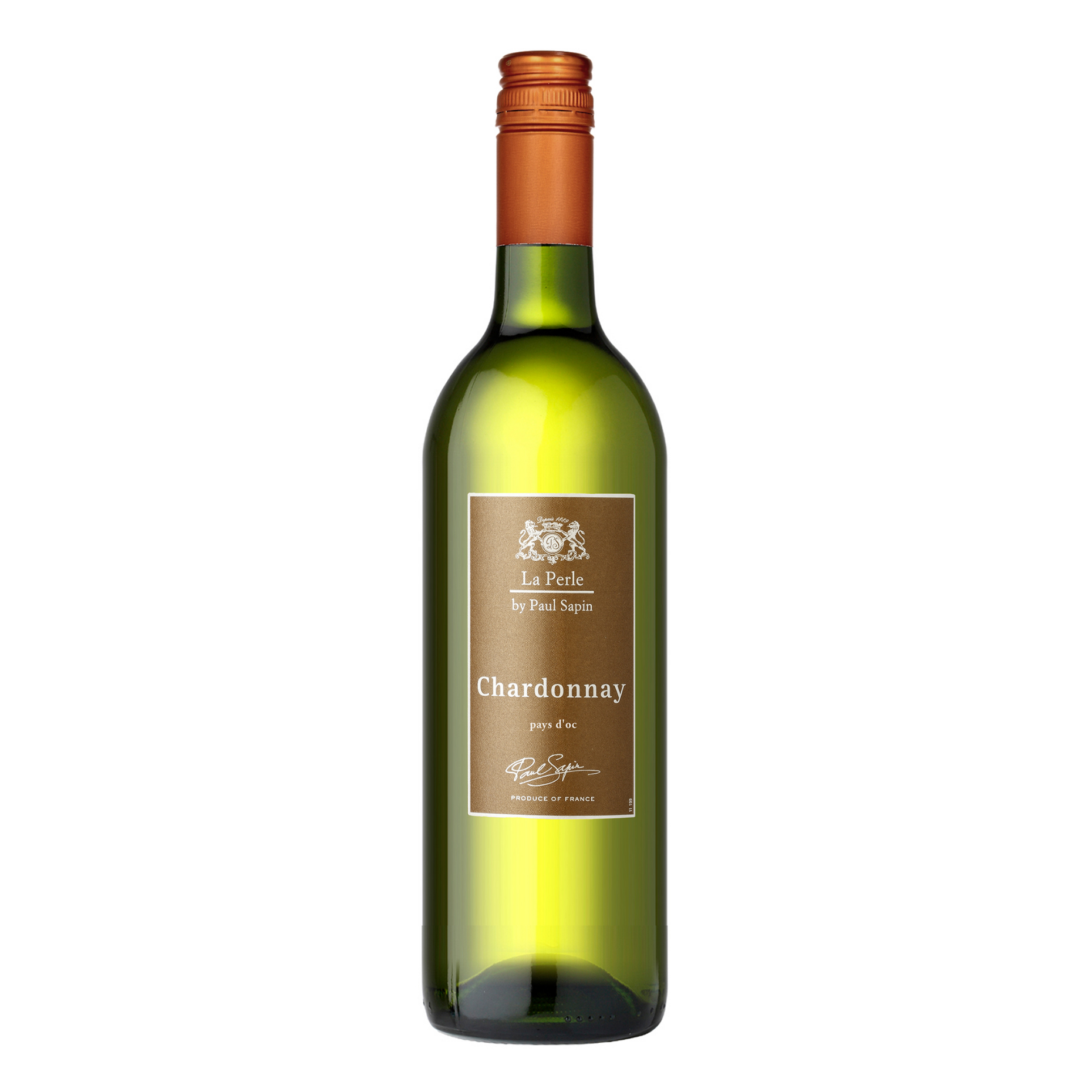 Вино La Perle Chardonnay, белое, сухое, 10,6-12,9%, 0,75 л - фото 1