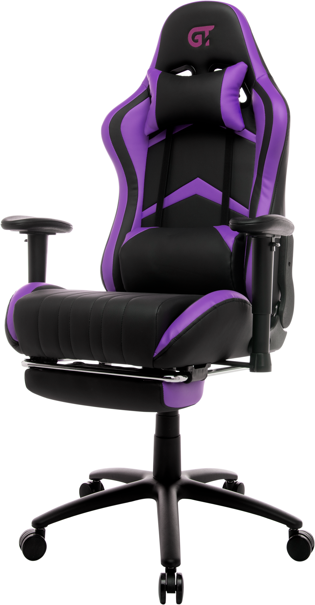 Геймерское кресло GT Racer черное с фиолетовым (X-2534-F Black/Violet) - фото 3