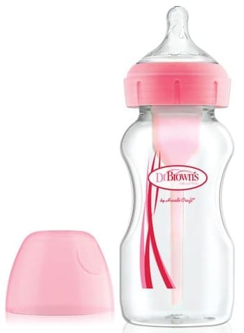 Антиколікова пляшечка Dr. Brown's Options+, з широким горлечком, 270 мл, рожевий (WB91601-ESX) - фото 1