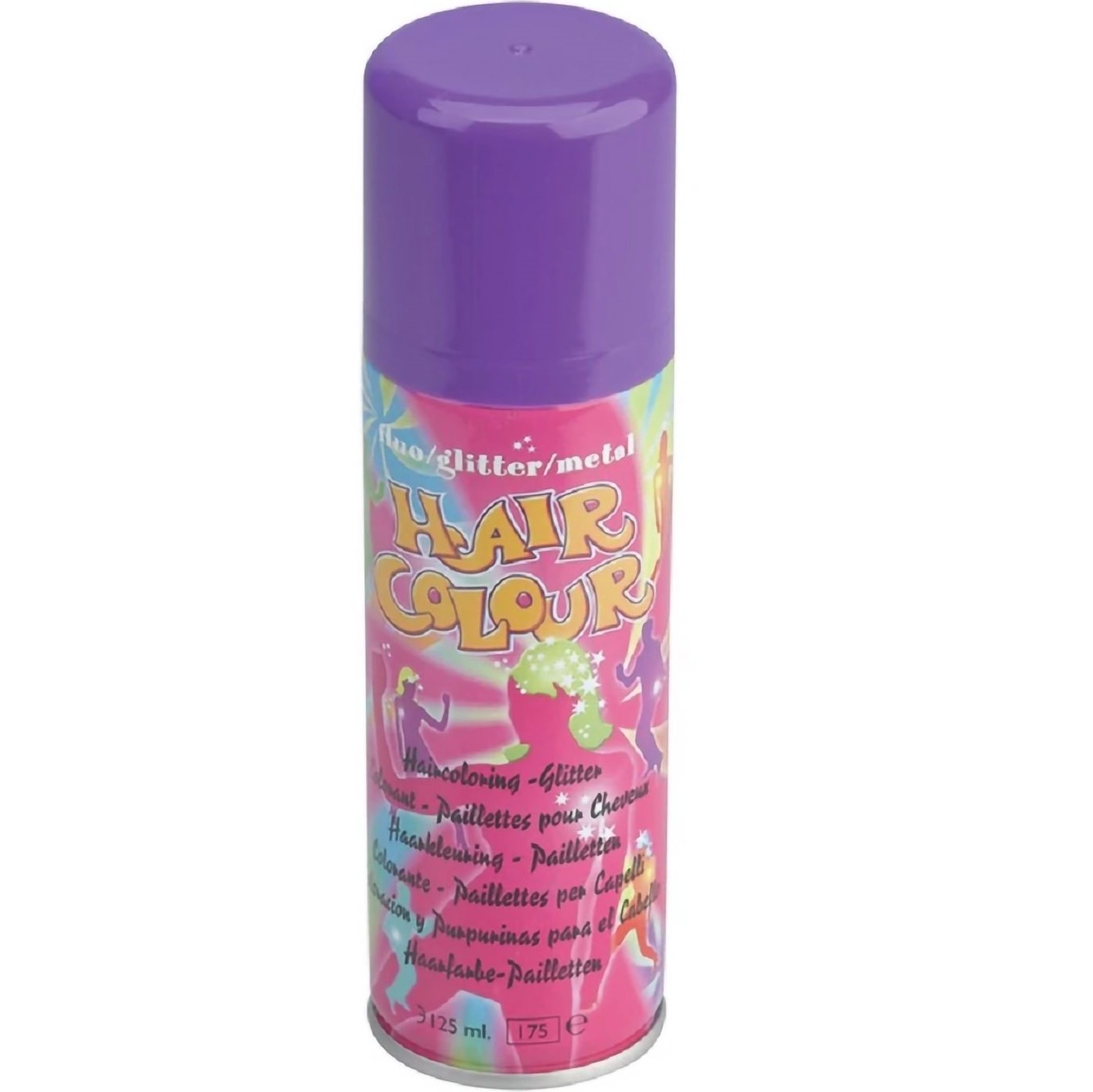 Спрей-фарба для волосся Sibel Fluo Hair Color, флуоресцентний рожево-ліловий, 125 мл - фото 1