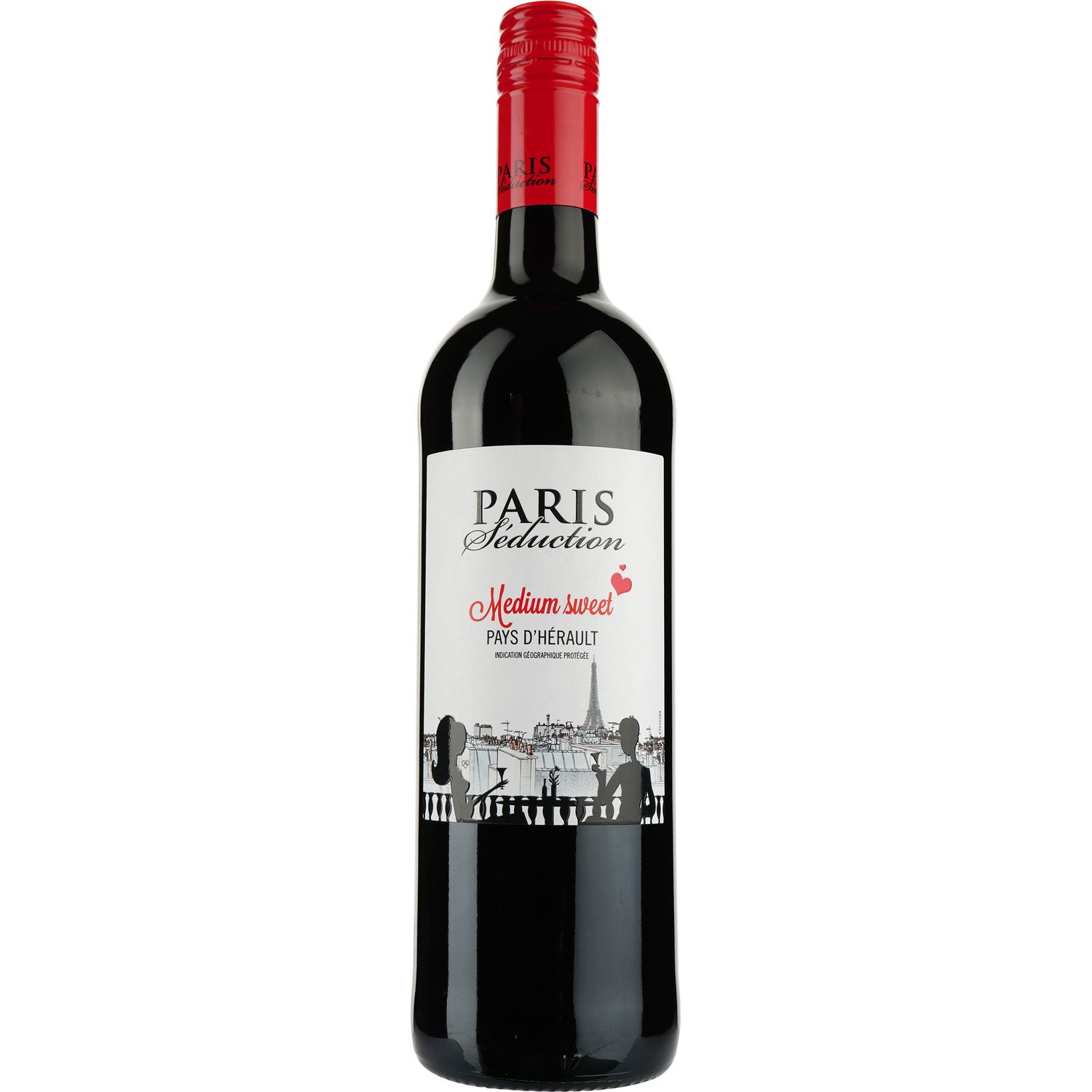 Вино Paris Seduction IGP Pays d'Herault, червоне, напівсолодке, 0,75 л - фото 1
