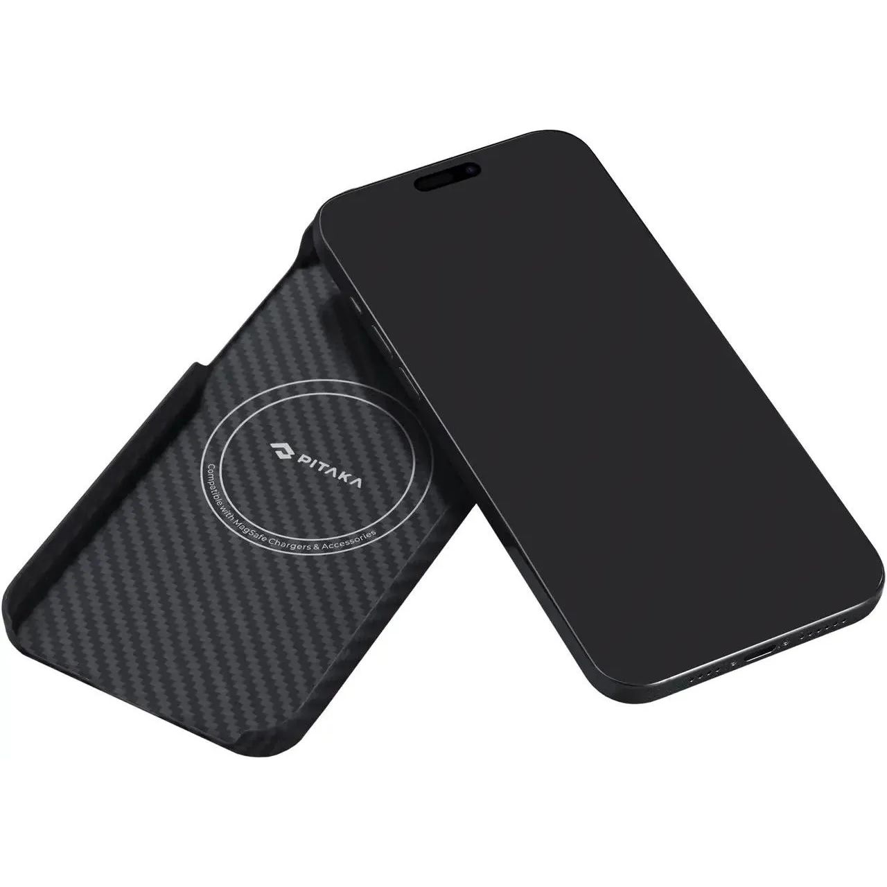 Чехол-накладка Pitaka MagEZ Case 4 Twill 1500D Black/Grey для iPhone 15 - фото 6