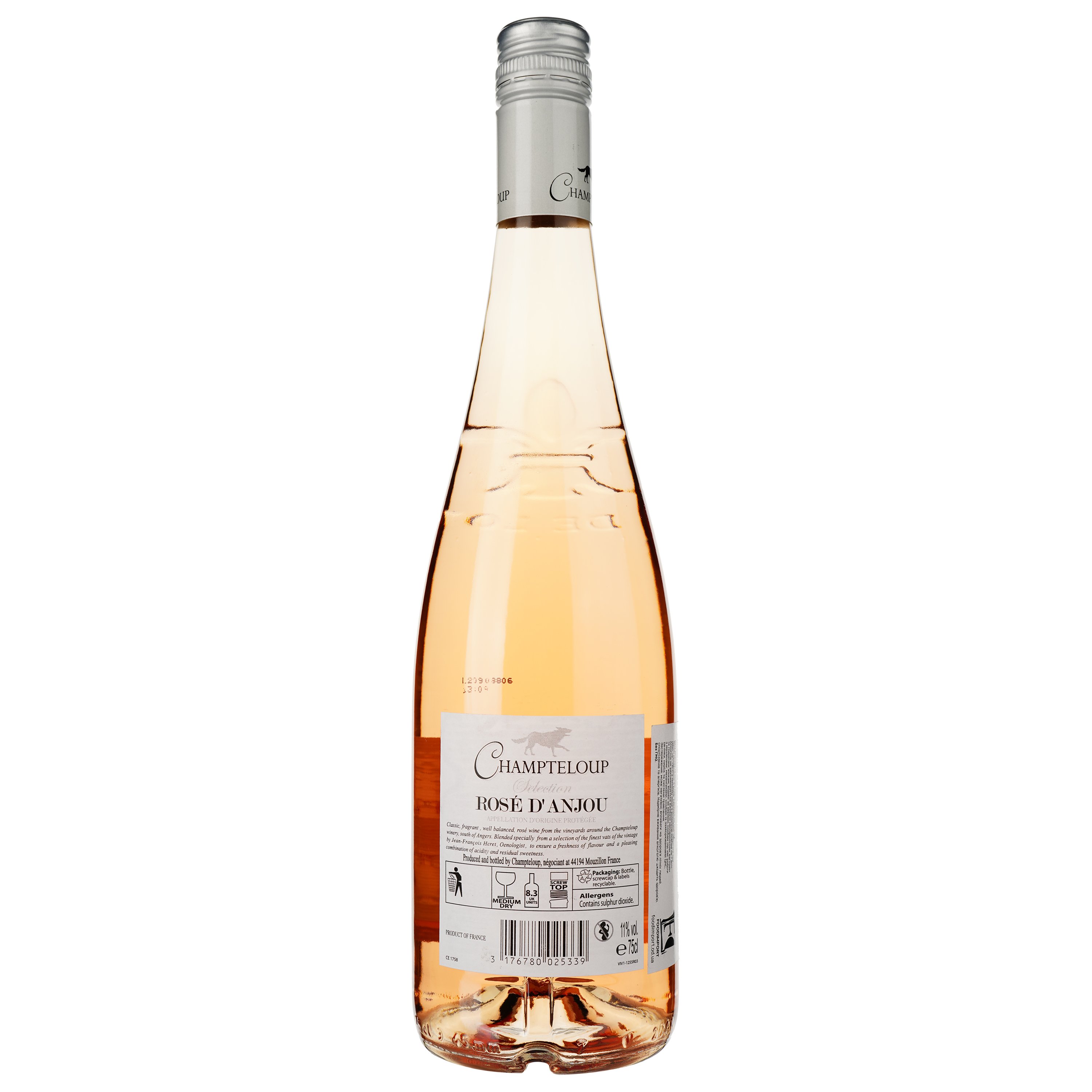 Вино Champteloup Rose d'Anjou, рожеве, напівсухе, 0.75 л - фото 2