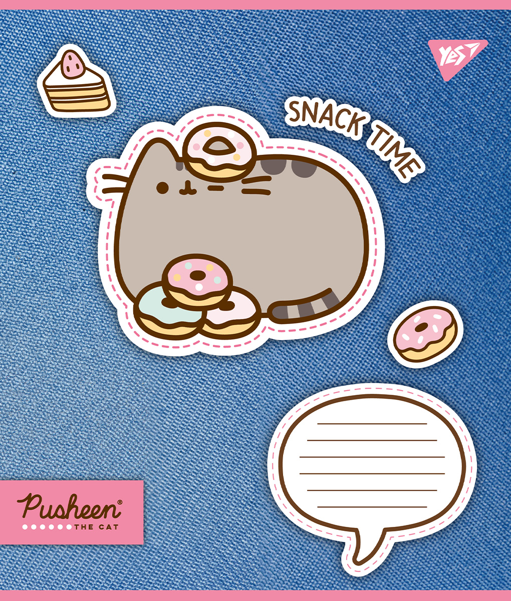 Набір зошитів Yes Pusheen. Snack time А5 в лінійку 12 аркушів 25 шт. (767229) - фото 3