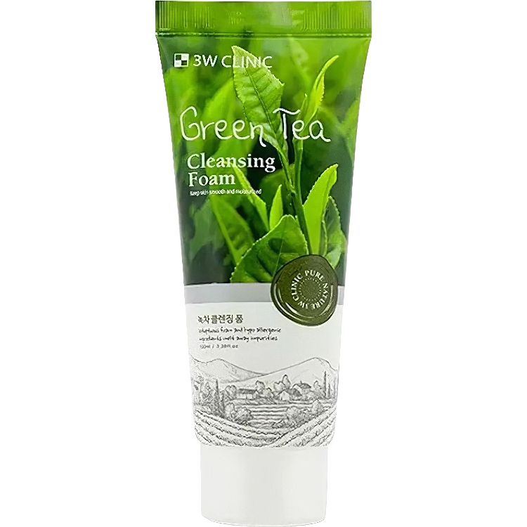 Піна для вмивання 3W Clinic Green Tea Cleansing Foam з екстрактом зеленого чаю 100 мл - фото 1