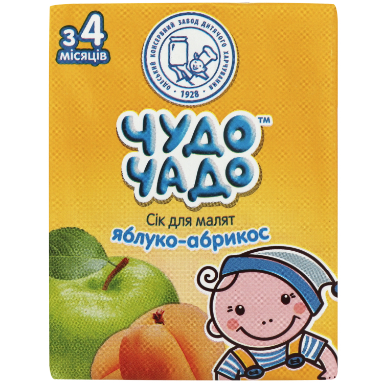 Сок Чудо-Чадо Яблочно-абрикосовый с мякотью, 200 мл - фото 1