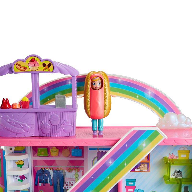 Ігровий набір Polly Pocket Sweet Adventures Rainbow Веселковий торгівельний центр (HHX78) - фото 5