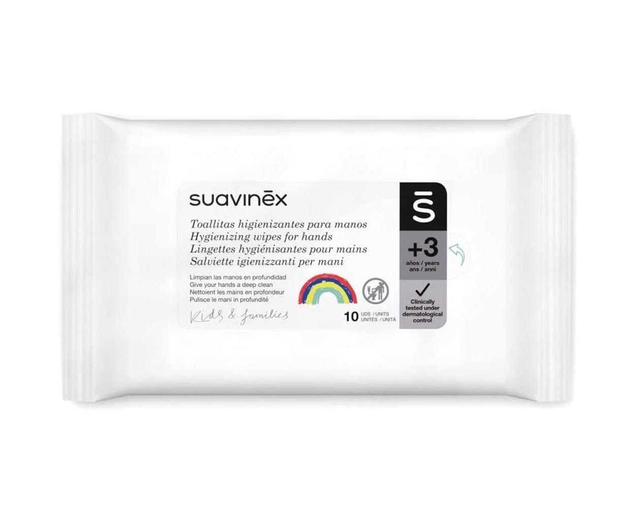 Дезинфицирующие салфетки с антисептическим эффектом для рук Suavinex, 10 шт. (401245) - фото 1
