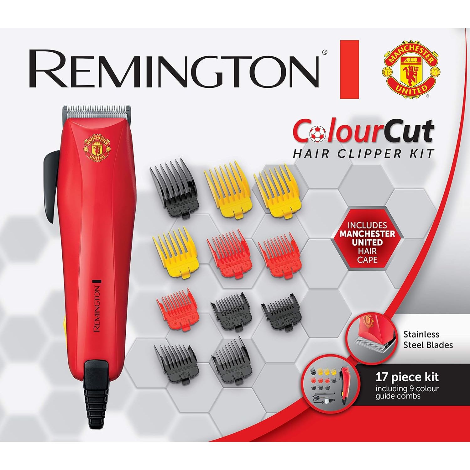 Машинка для стрижки Remington Colour Cut Manchester United HC5038 червона - фото 8