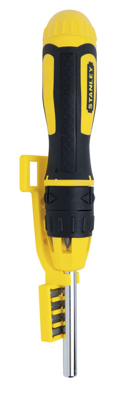 Отвертка Stanley Multibit битодержатель реверсный 1/4", 10 бит, SL, PH, PZ, SQ, Torx 11 предметов (0-68-010) - фото 2