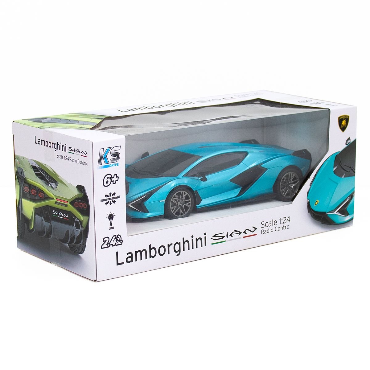 Автомобиль KS Drive на р/у Lamborghini Sian 1:24, 2.4Ghz синий (124GLSB) - фото 10