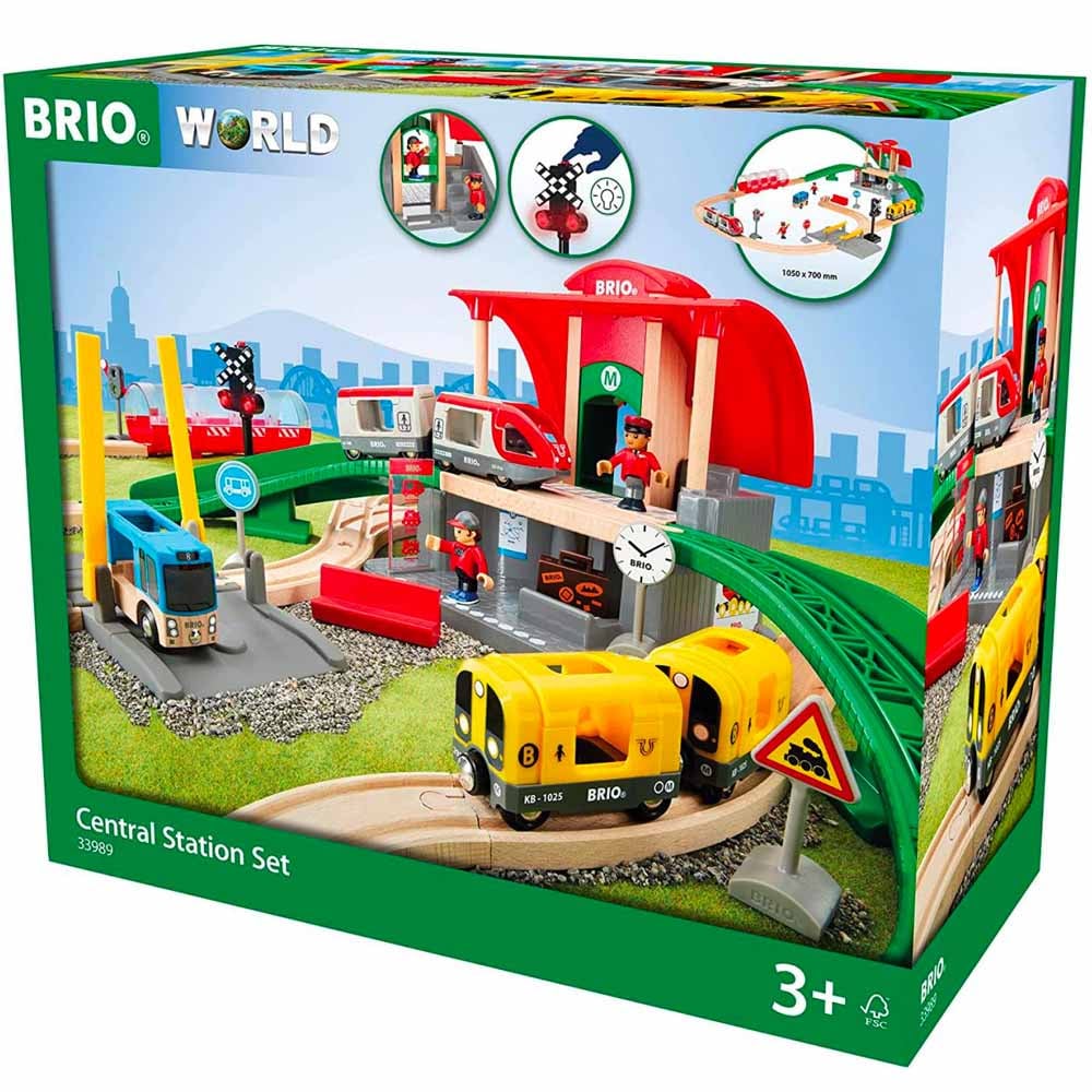 Детская железная дорога Brio с центральным вокзалом (33989) - фото 1