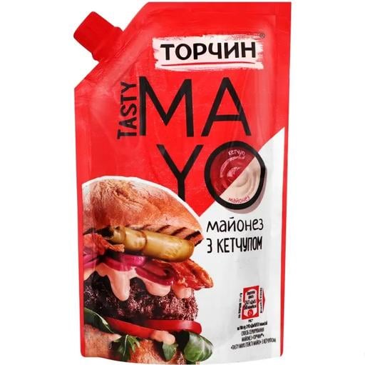 Майонез Торчин Tasty Mayo, з кетчупом, 190 г - фото 1