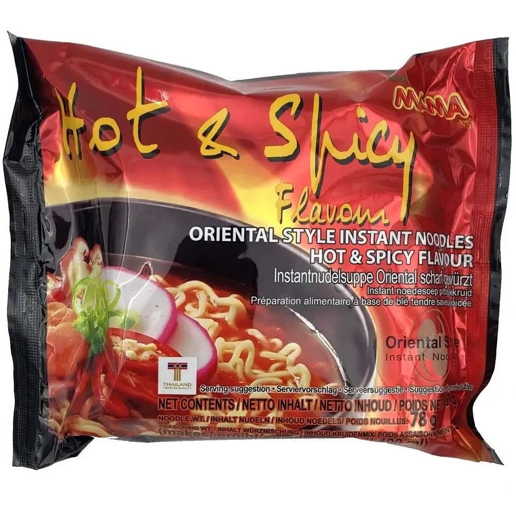 Лапша быстрого приготовления MAMA Hot & Spicy Jumbo 90 г - фото 1