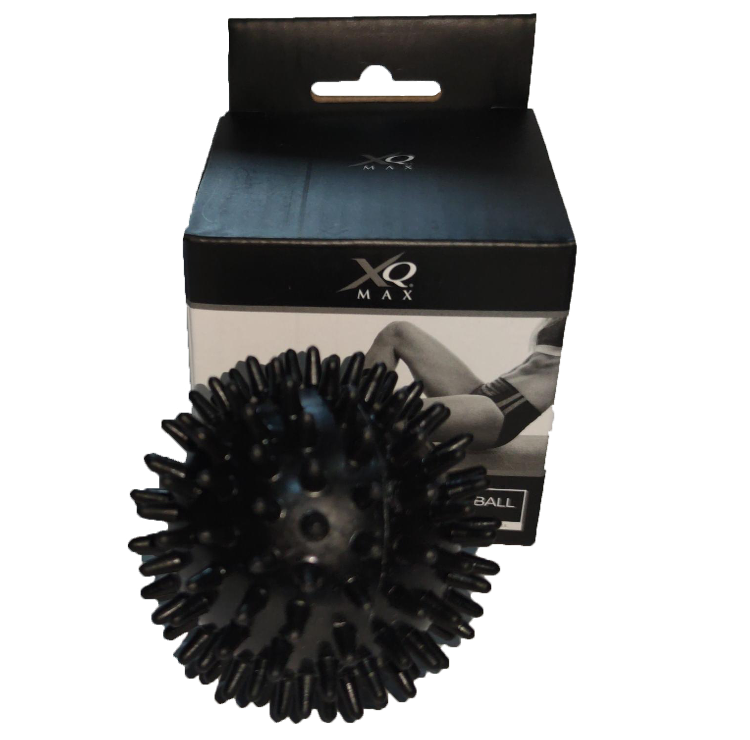 М'яч-масажер з шипами XQ Max, 7 см, чорний (850674) - фото 1