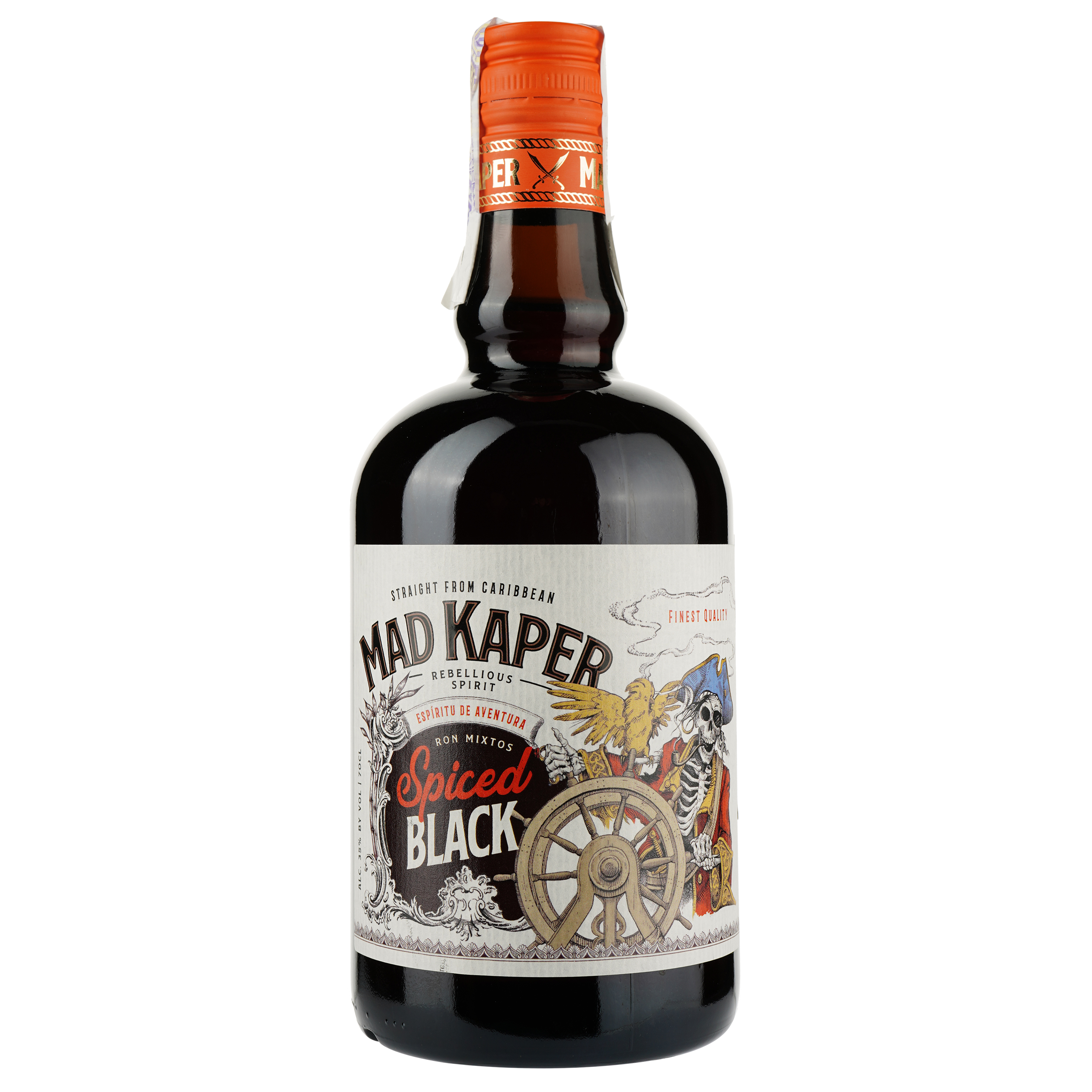 Напій на основі рому Mad Kaper Rum Black Spiced, 35%, 0,7 л (877945) - фото 1