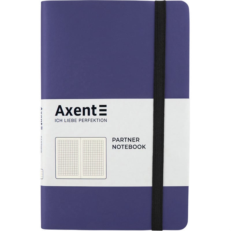 Книга записна Axent Partner Soft A5- в клітинку 96 аркушів блакитна (8206-38-A) - фото 1